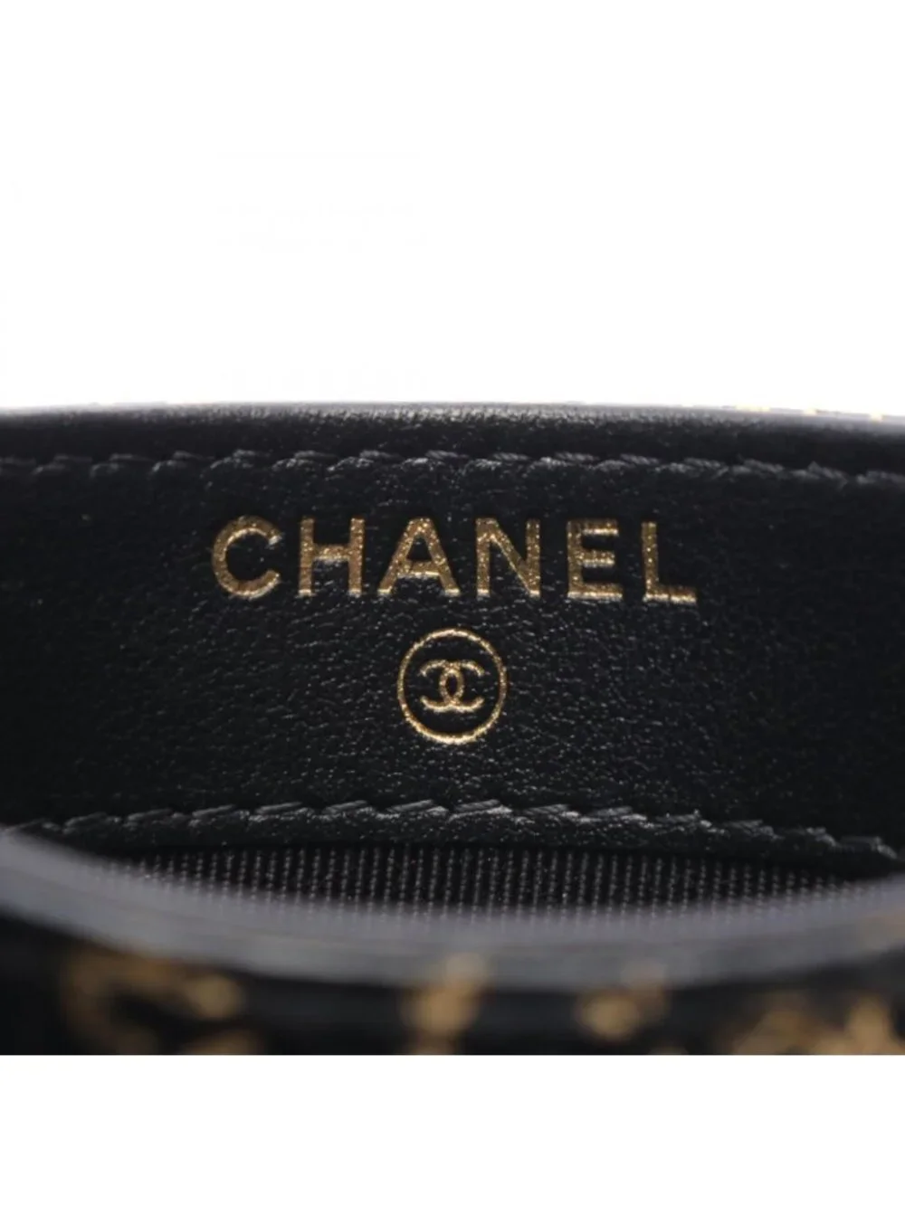 Chanel Card Case 2.55 Graffiti Black Leather